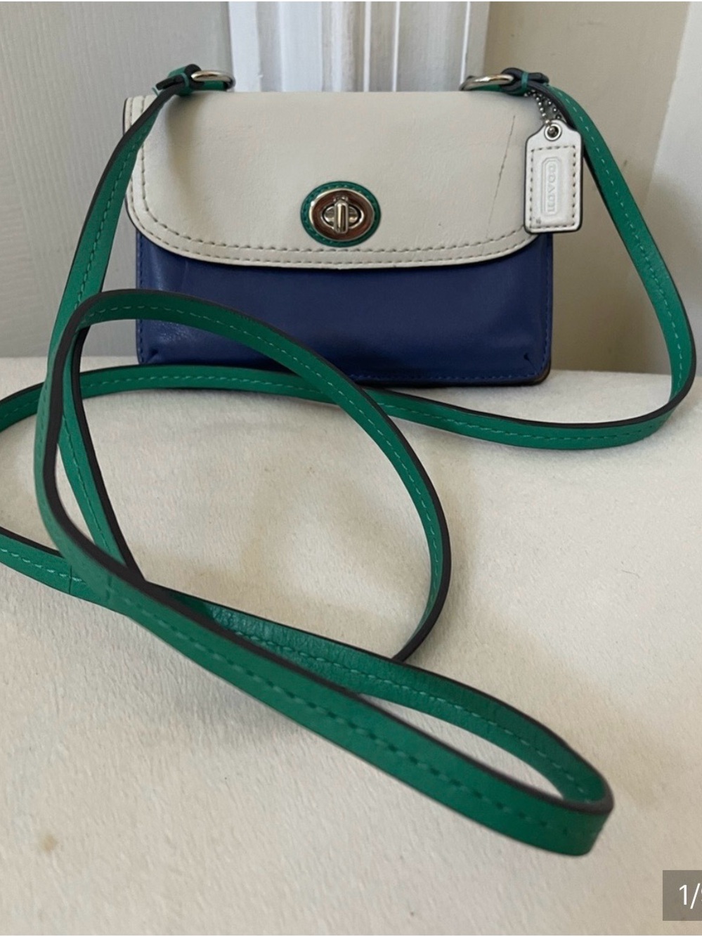 Coach Park Colorblock Leather Dylan Crossbody Mini Bag Wallet F49554D